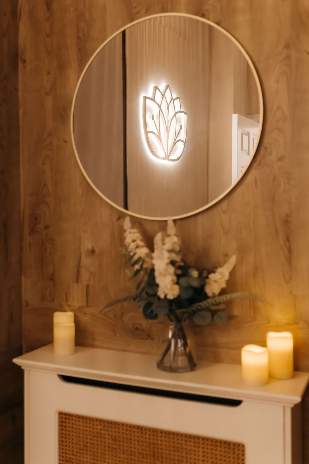 A warm interior at Ziba Wellness House